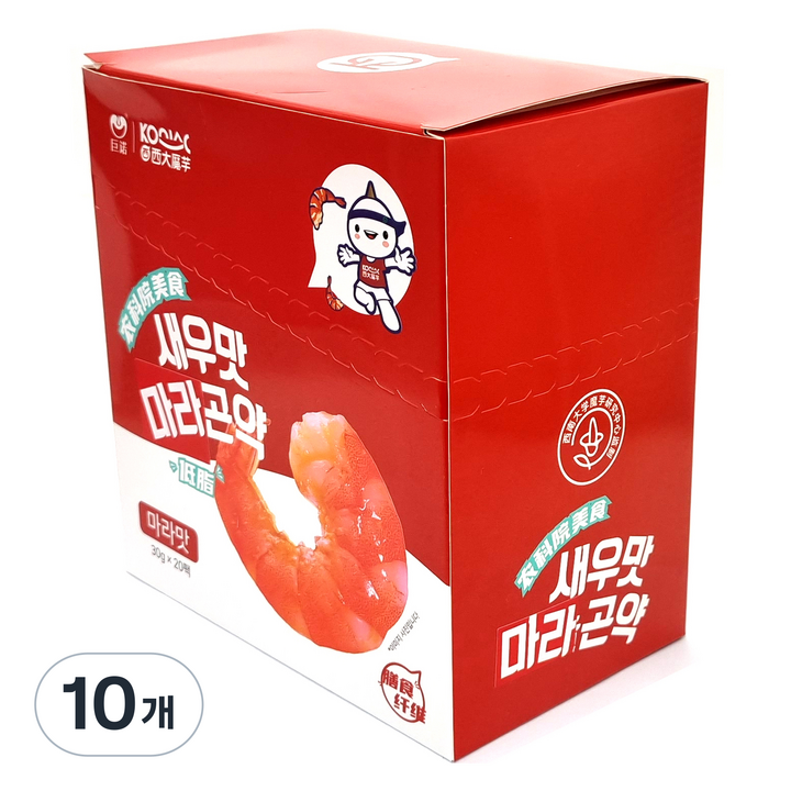 새우맛 마라곤약 20개입, 600g, 10개