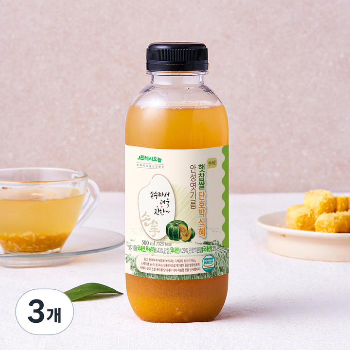 프레시오늘 안성엿기름 햇찹쌀 단호박식혜, 500ml, 3개