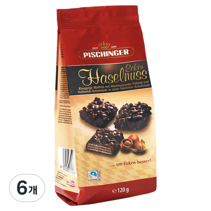 피스친거 하인들 피칭거 에켄 헤이즐너스 에델비터 헤이즐넛 다크, 120g, 6개