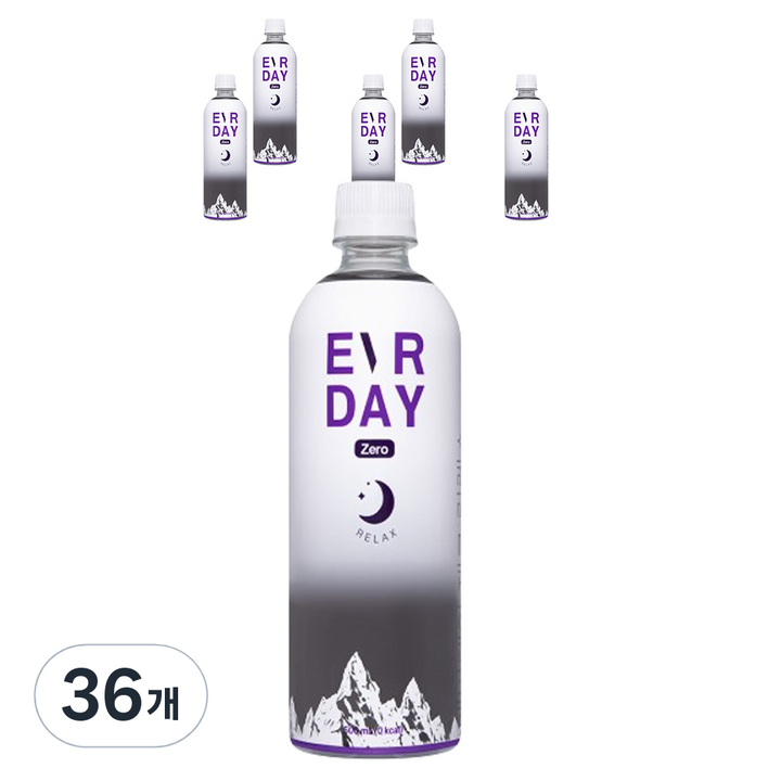 에버데이 제로 릴렉스 이온음료, 500ml, 36개