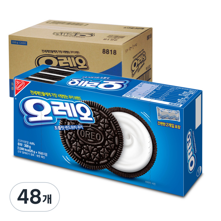 동서 오레오 화이트 샌드위치 쿠키, 300g, 48개