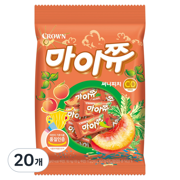 마이쮸 써니피치 필로우, 20개, 100g
