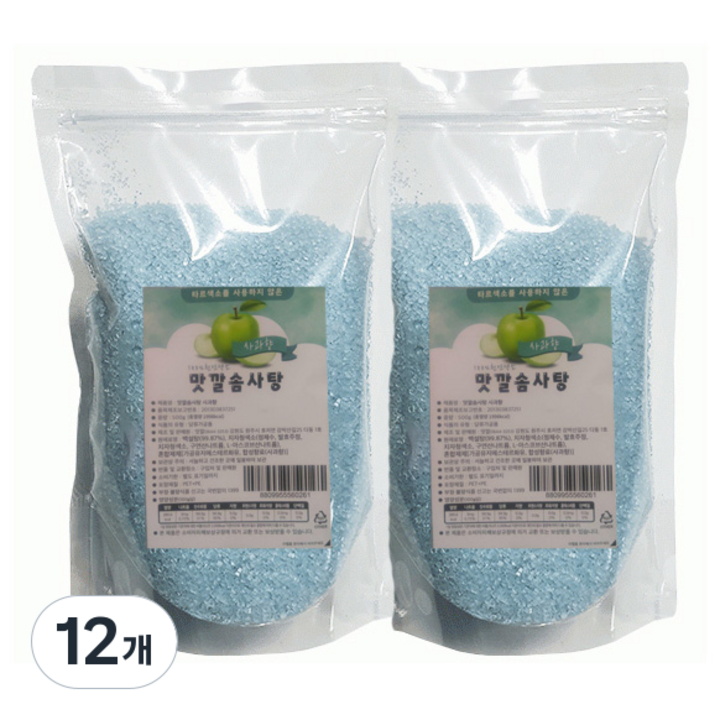 맛깔 설탕 솜사탕 전용 설탕 사과향, 500g, 12개