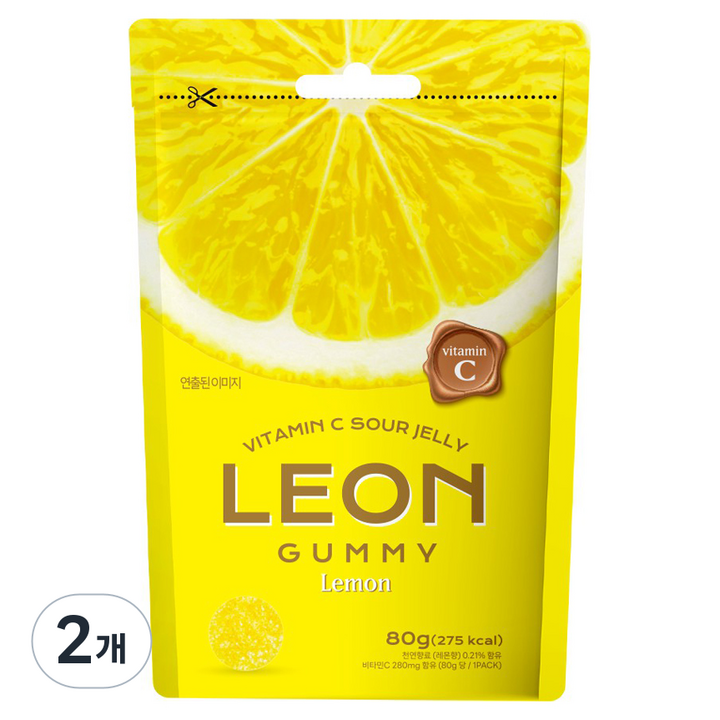레옹 사우어 비타민C 레몬 젤리, 2개, 80g