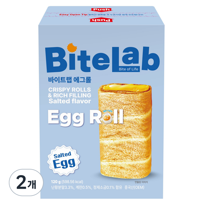 바이트랩 에그롤 소금맛, 2개, 120g