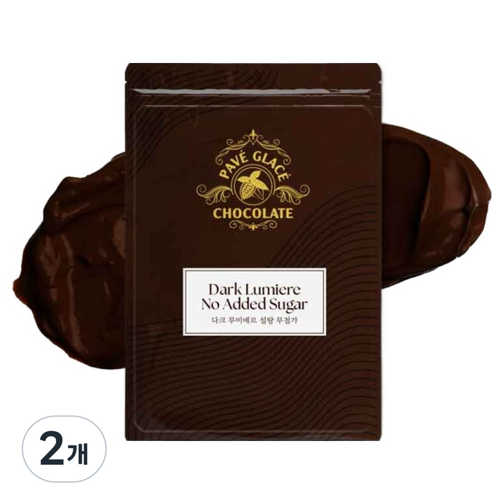 파베글라스 다크 루미에르 제로슈가 초콜릿, 400g, 2개