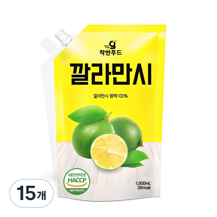 착한푸드 깔라만시 원액, 1L, 15개