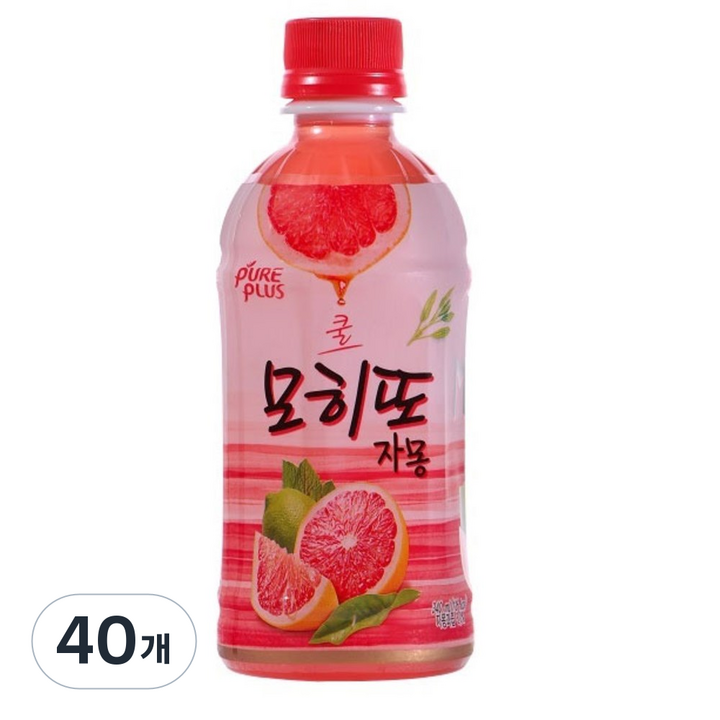 퓨어플러스 쿨 모히또 자몽주스, 340ml, 40개