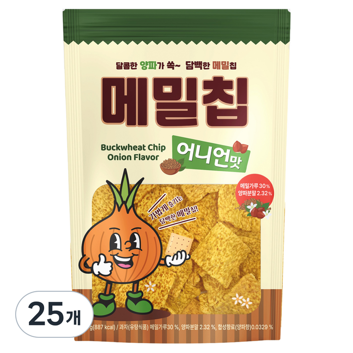 메밀칩 어니언맛, 160g, 25개