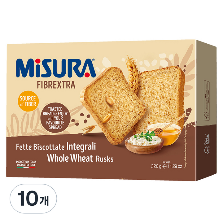 미주라 토스트비스켓, 320g, 10개