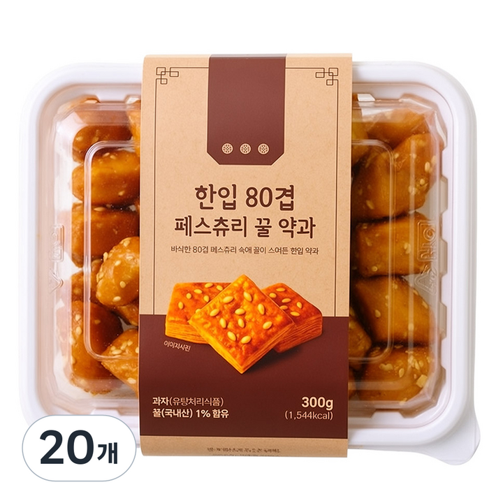 한입 80겹 페스츄리 꿀약과, 20개, 300g