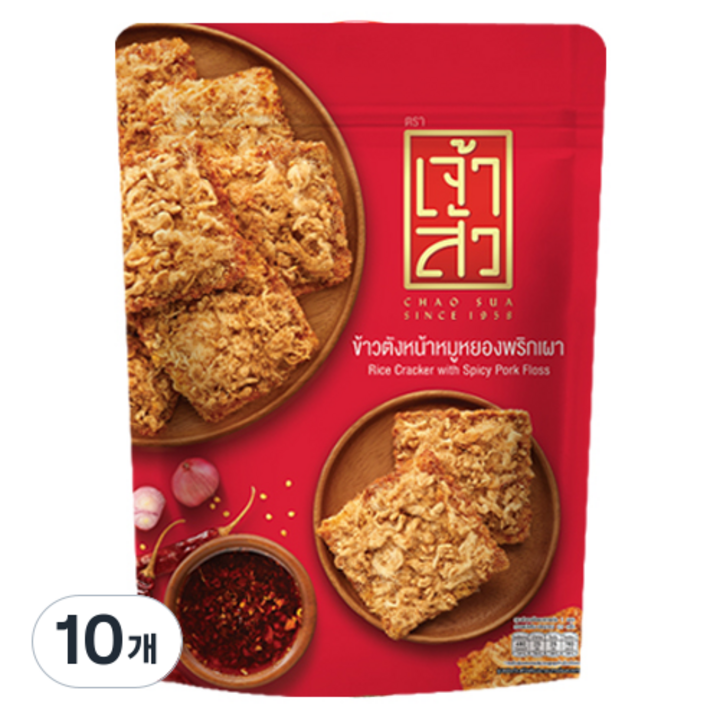 차오수아 자스민라이스크래커 매운맛, 10개, 80g