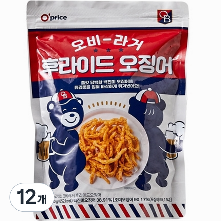 오프라이스 OB라거 후라이드 오징어, 12개, 150g