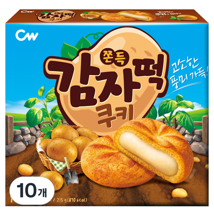 청우식품 쫀득 감자떡쿠키, 215g, 10개