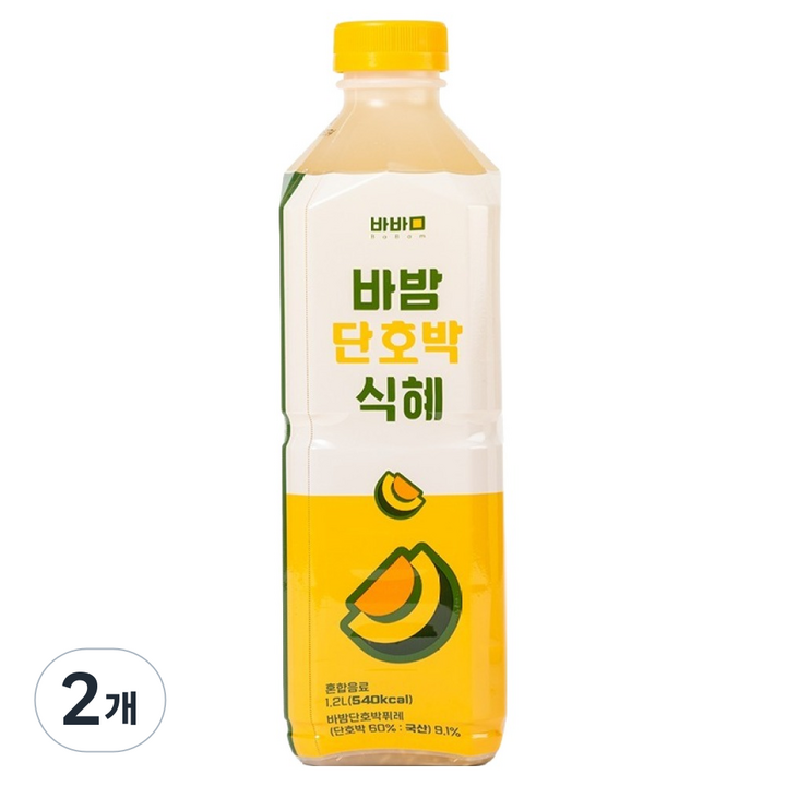 바밤 단호박 식혜, 1.2L, 2개