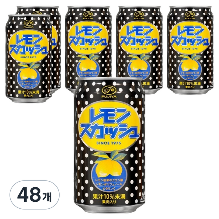 후지야 레몬 스쿼시, 350ml, 48개