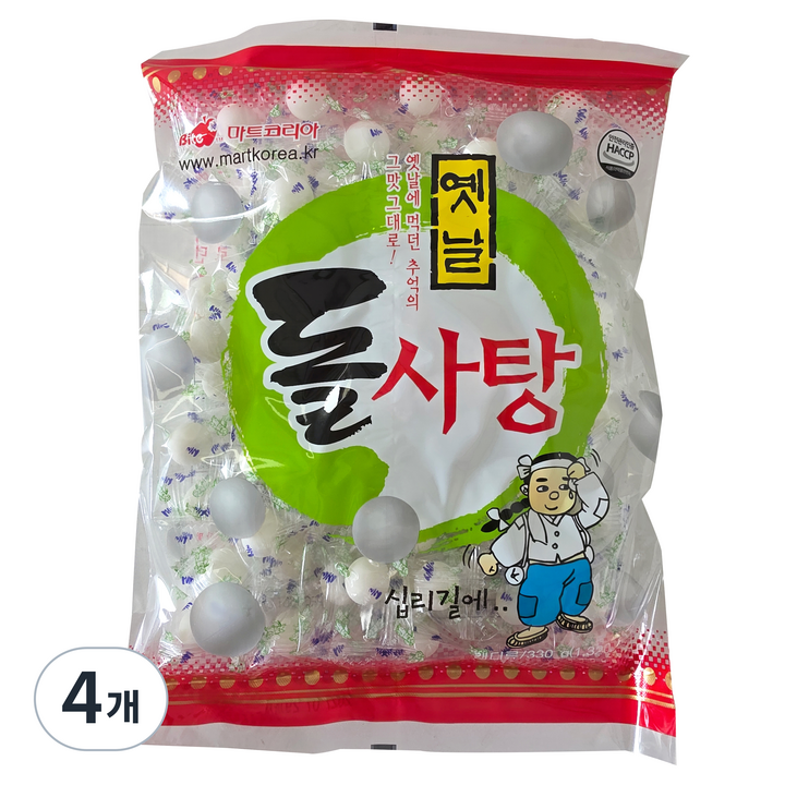 마트코리아 태광 옛날 수제 혼합 돌사탕, 330g, 4개