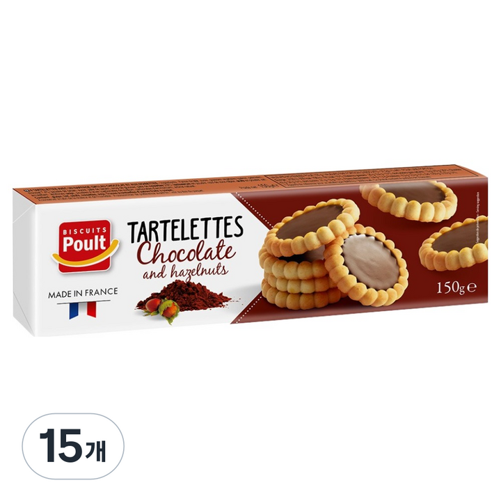 폴트 초콜릿 헤이즐넛 타르트, 150g, 15개
