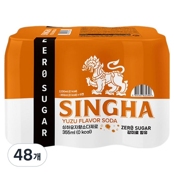 싱하 유자향 소다제로, 48개, 355ml