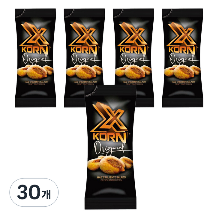 XKORN 옥수수 스낵 오리지널맛, 30g, 30개