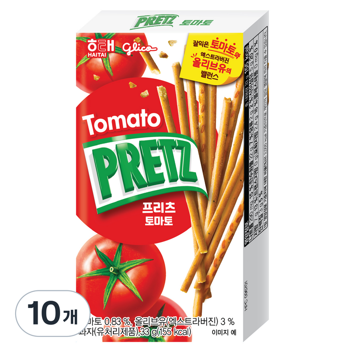 프리츠 토마토 막대과자, 33g, 10개