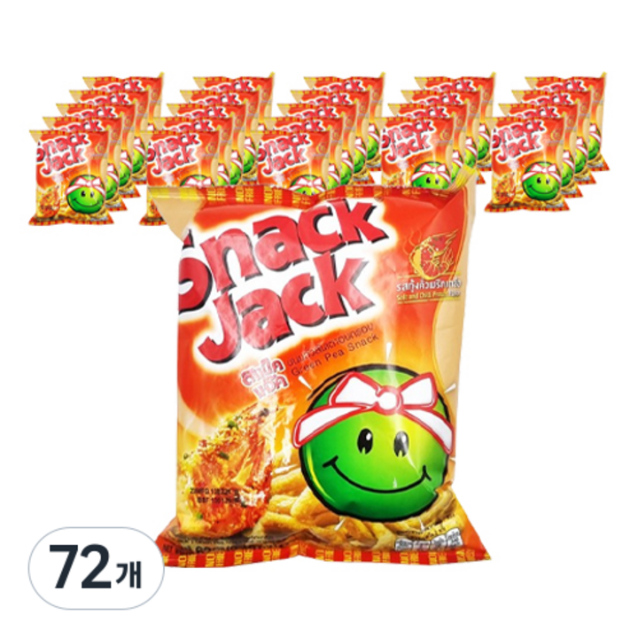 스낵잭 그린피 프런 플레이버, 62g, 72개