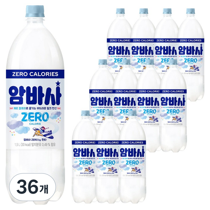 암바사 제로 by 환타 탄산음료, 1.5L, 36개
