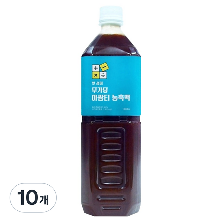 빅트레인 핫섬머 무가당 아쌈티농축액, 10개, 1L