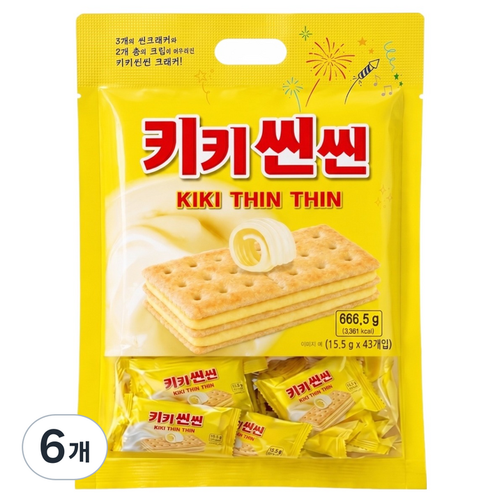 키키씬씬 크래커, 666.5g, 6개