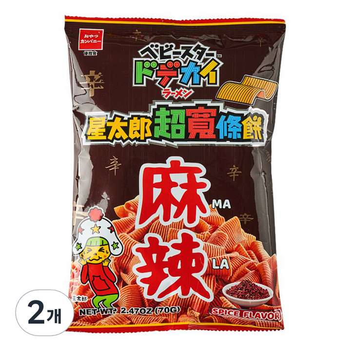 베이비스타 도데카이 라면과자 마라향, 70g, 2개