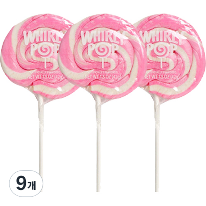 휘리팝 버블껌향 막대사탕, 42g, 9개