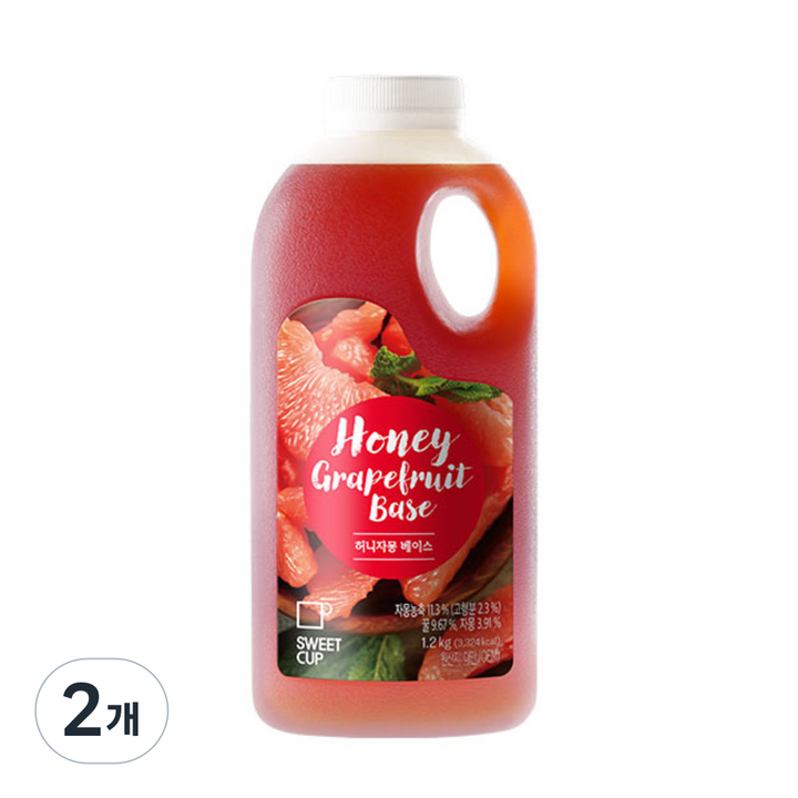스위트컵 허니자몽 베이스, 1.2kg, 2개