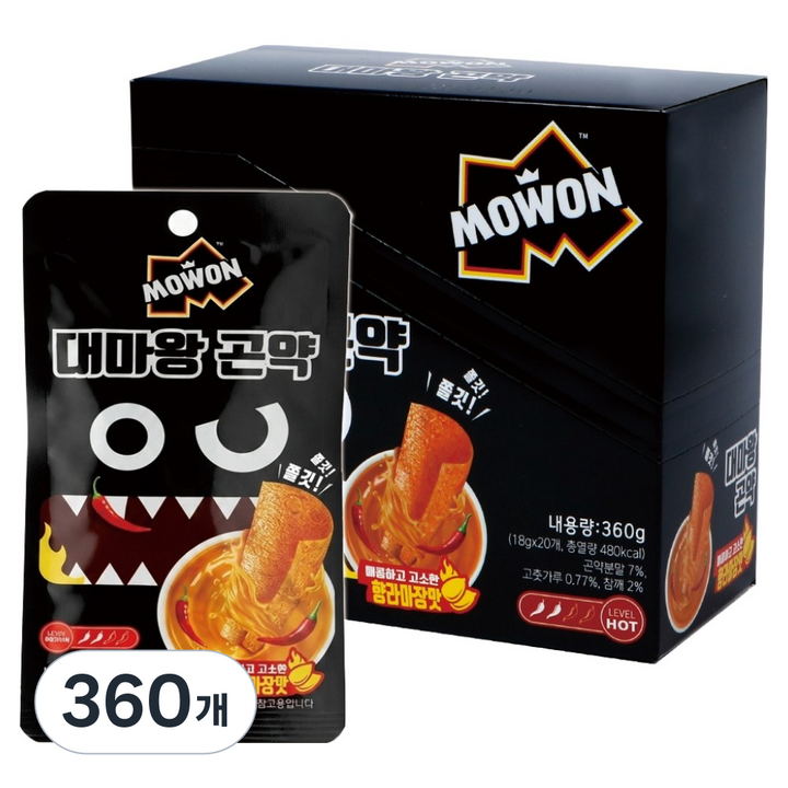 모원 대마왕 곤약 향라마장맛, 18g, 360개