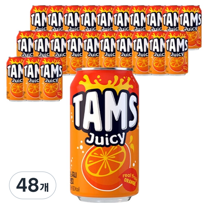 탐스 쥬시 오렌지, 48개, 355ml