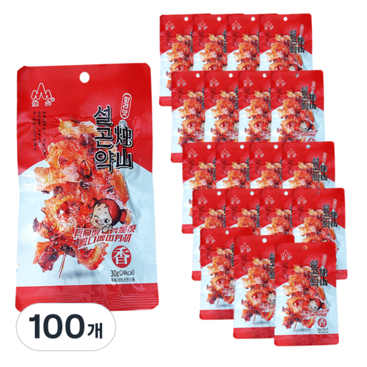 주샨 향라웨이 설곤약 향라맛, 30g, 100개