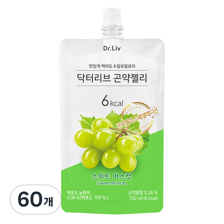 닥터리브 곤약젤리 스위트 머스캣, 150ml, 60개