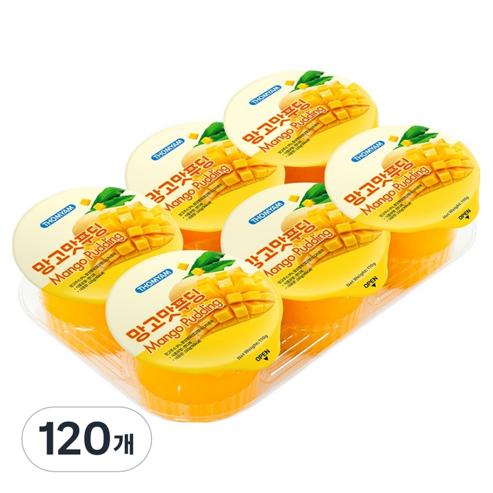 톰얌 망고맛 푸딩, 120개, 110g