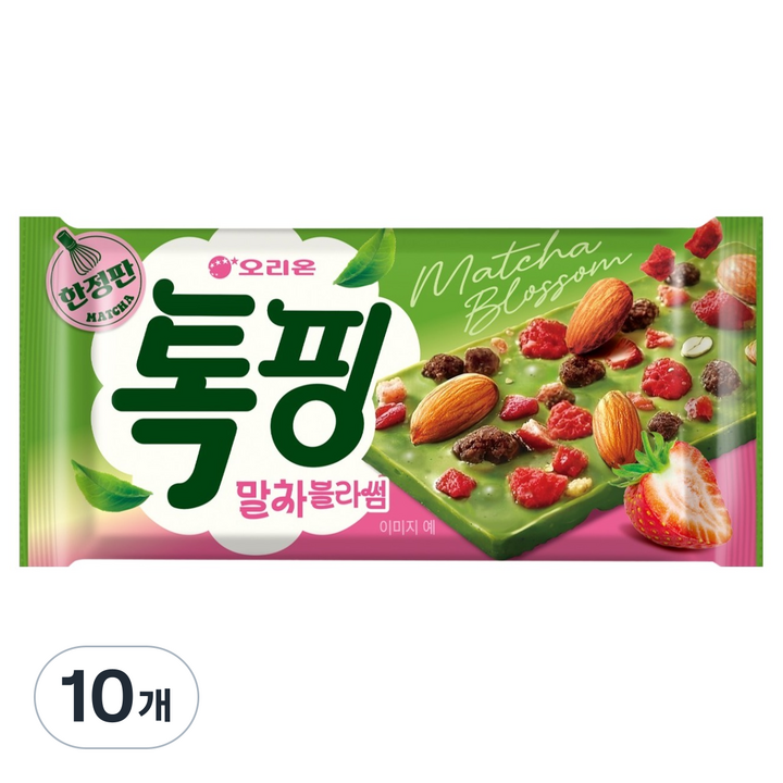 톡핑 오리온 말차블라썸, 43g, 10개