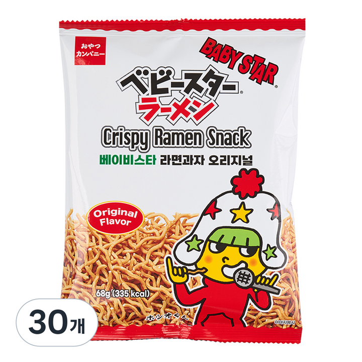 베이비스타 라면과자 오리지널, 68g, 30개