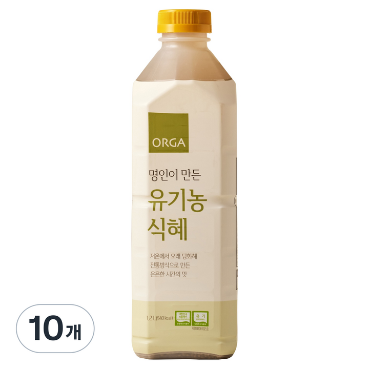 올가홀푸드 명인이 만든 유기농 식혜, 1.2L, 10개