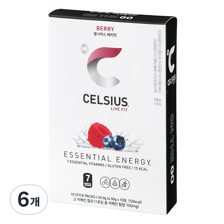 셀시어스 OTG 온더고 비타민 피트니스 에너지드링크 베리, 4.5g, 60개입