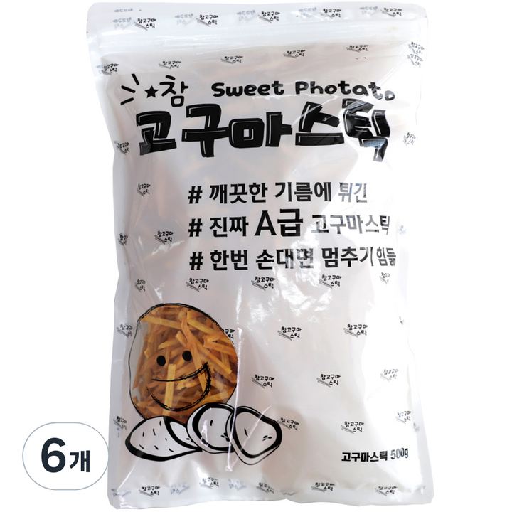 대삼민속식품 참고구마스틱, 500g, 6개