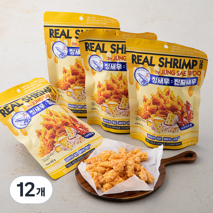 정새우 나초치즈향, 60g, 12개