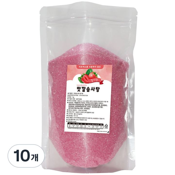 맛깔 솜사탕 설탕 딸기향, 1kg, 10개