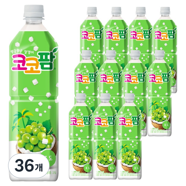 코코팜 포도 음료, 1L, 36개