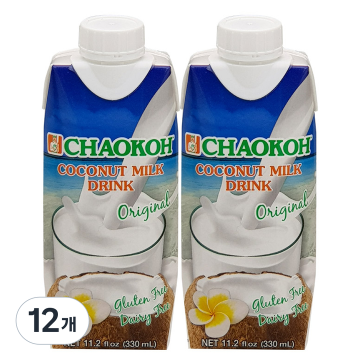 차오코 코코넛밀크 드링크 오리지널, 330ml, 12개