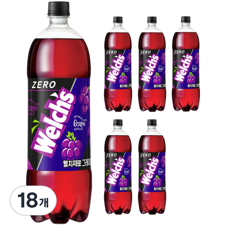 웰치스 제로 그레이프맛, 1.5L, 18개
