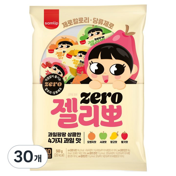 삼립 제로젤리뽀 10개입, 560g, 30개