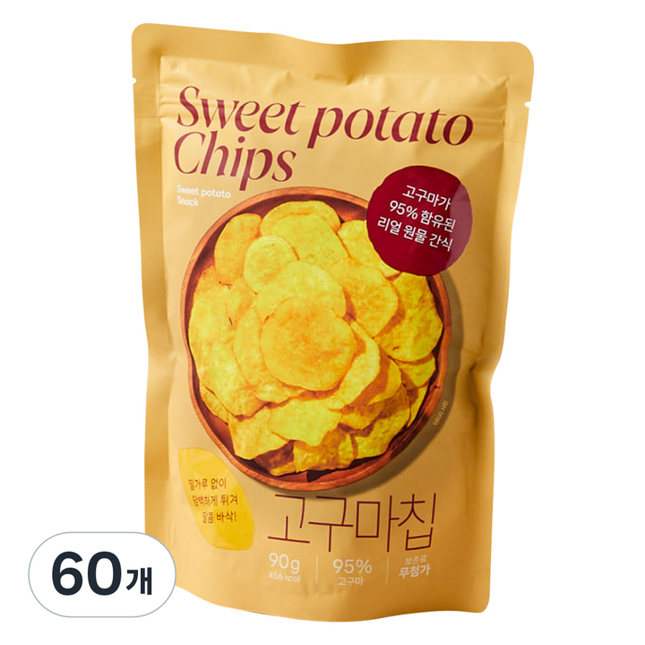 모던하우스 바삭한 노란 고구마칩, 90g, 60개