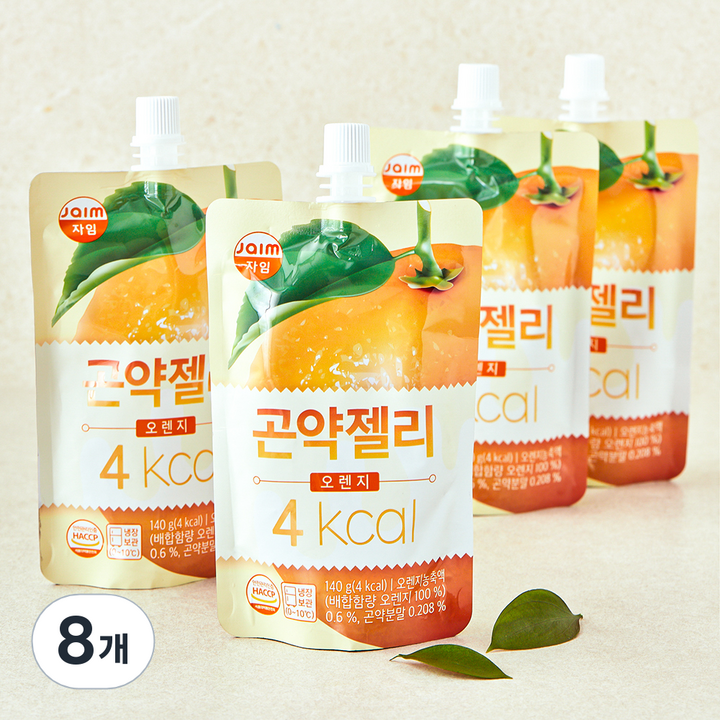 jaim 곤약젤리 오렌지, 140g, 1개입, 8개